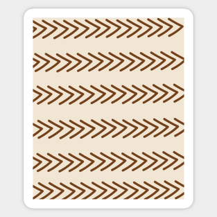 Mudcloth Pattern Minimalist  Abstract  Terracotta  Boho  Pattern Sticker